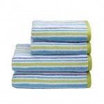 Хлопковое махровое полотенце Calypso голубое 50х100 см