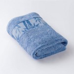 Махровое полотенце Ecotex Бамбук Классик голубое 70х130 см