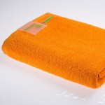 Хлопковое махровое полотенце Re:volution оранжевое 70х130 см
