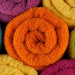 Хлопковое махровое полотенце Re:volution оранжевое 50х90 см