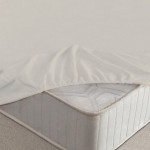 Натяжная простыня на резинке 90х200 Ecotex махровая молочная