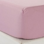 Натяжная простыня на резинке 140х200 Valtery розовая