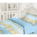 Комплект детского постельного белья на резинке Облачко Мишки-малышки