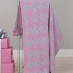 Плед Luxberry Goose Foot розовый/серый