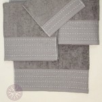 Комплект из 3-х полотенец Devilla Palma табачный (30х50, 50х100, 70х140 см)