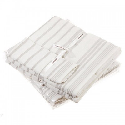 Полотенце Luxberry Spa 4 белый/льняной 100х150 см