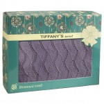 Вязаный плед TIFFANY'S secret Лавандовый раф ажур