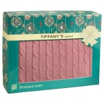 Вязаный плед TIFFANY'S secret Малиновый фраппе косичка