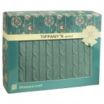 Вязаный плед TIFFANY'S secret Мятный мокка косичка