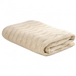 Вязаный плед TIFFANY'S secret Ванильный раф ажур