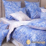 Комплект постельного белья Хлопковый край Версаль небесный из сатина