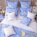 Комплект постельного белья Хлопковый край Версаль небесный из сатина
