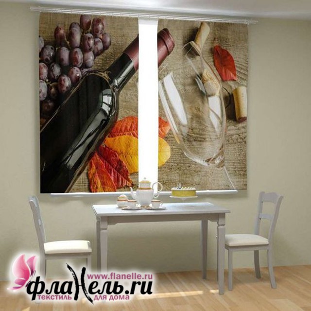 Фотошторы для кухни Бордо